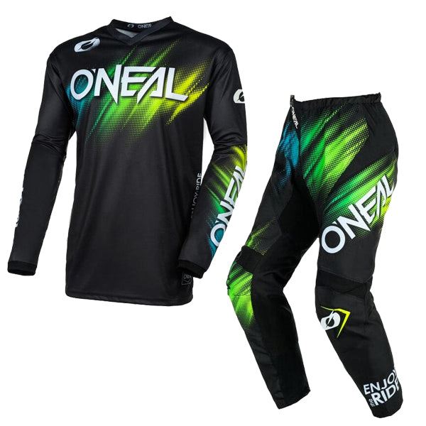 O'Neal 2025 Motocross Combo Kit Element Voltage Black Green